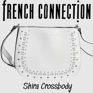 FRENCH CONNECTION Shira Vegan Leather Stud Detail Crossbody Bag NWT